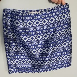 Forever 21 royal blue geometric shape skirt S